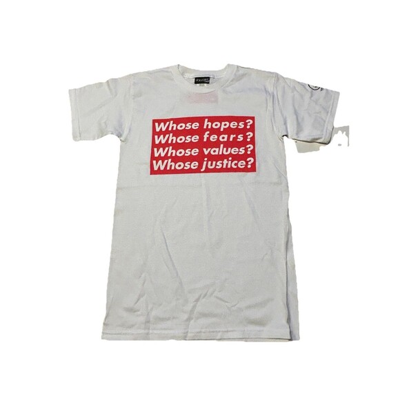 Volcom x Barbara Kruger Whose Hopes Graphic T-Shirt XS White NWT Limited Editio - Picture 1 of 5